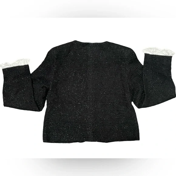 Urban Revivo Women’s Tweed Business Casual Jacket Medium Bow Buttons - Picture 8 of 12